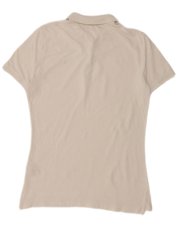 Camisa polo feminina Tommy Hilfiger Classic Fit Reino Unido 14 médio algodão branco