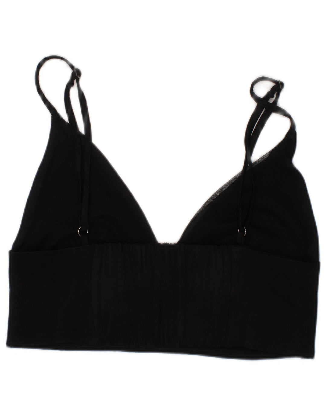 Zara Sutiã feminino crop top pequeno preto