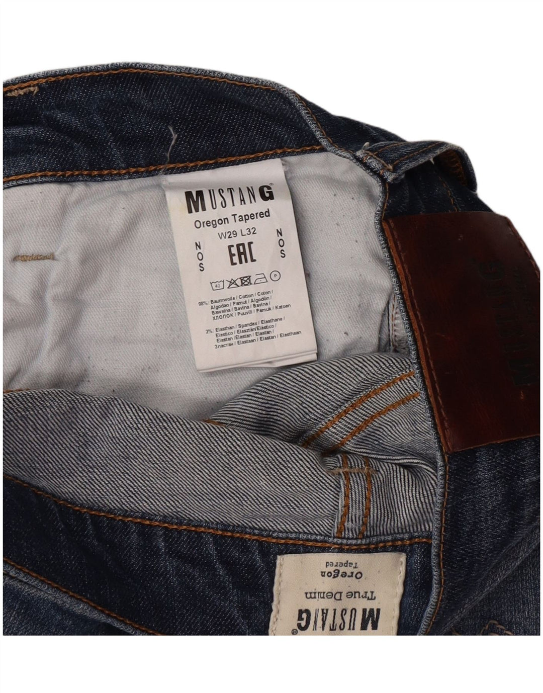 Mustang feminino slim jeans W29 L32 algodão azul