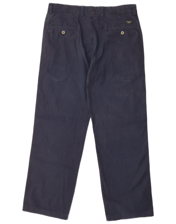 Dockers Mens Slim Fit Chino Calças W34 L30 Azul Marinho