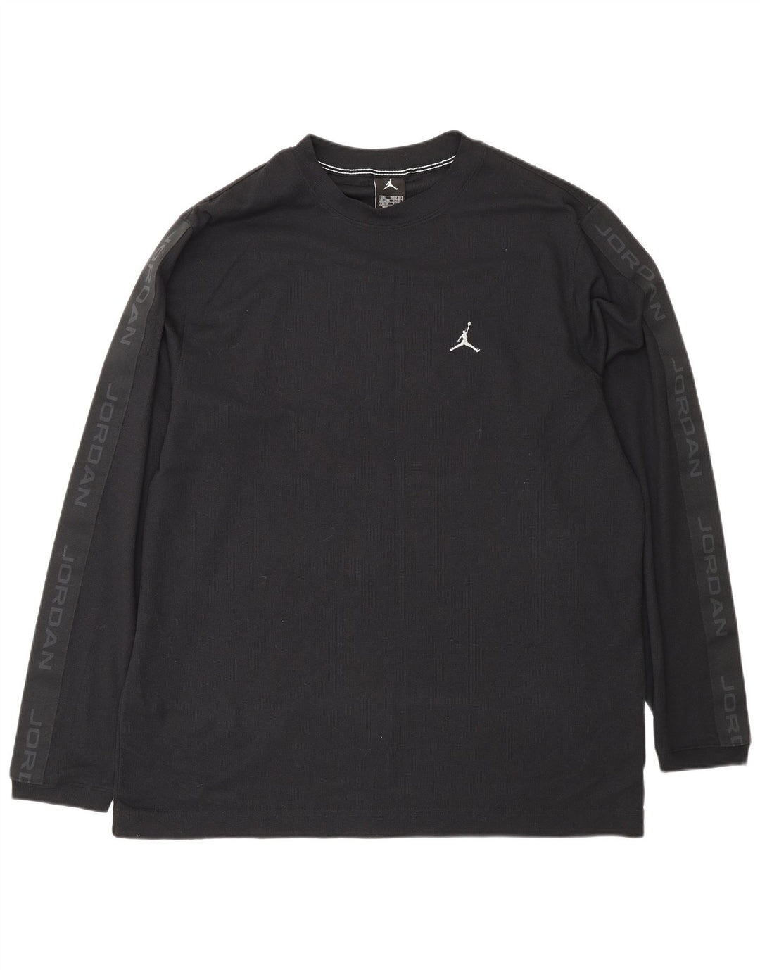 Jordan Mens Graphic Top Manga Longa Reino Unido 42/44 Grande Poliéster Preto