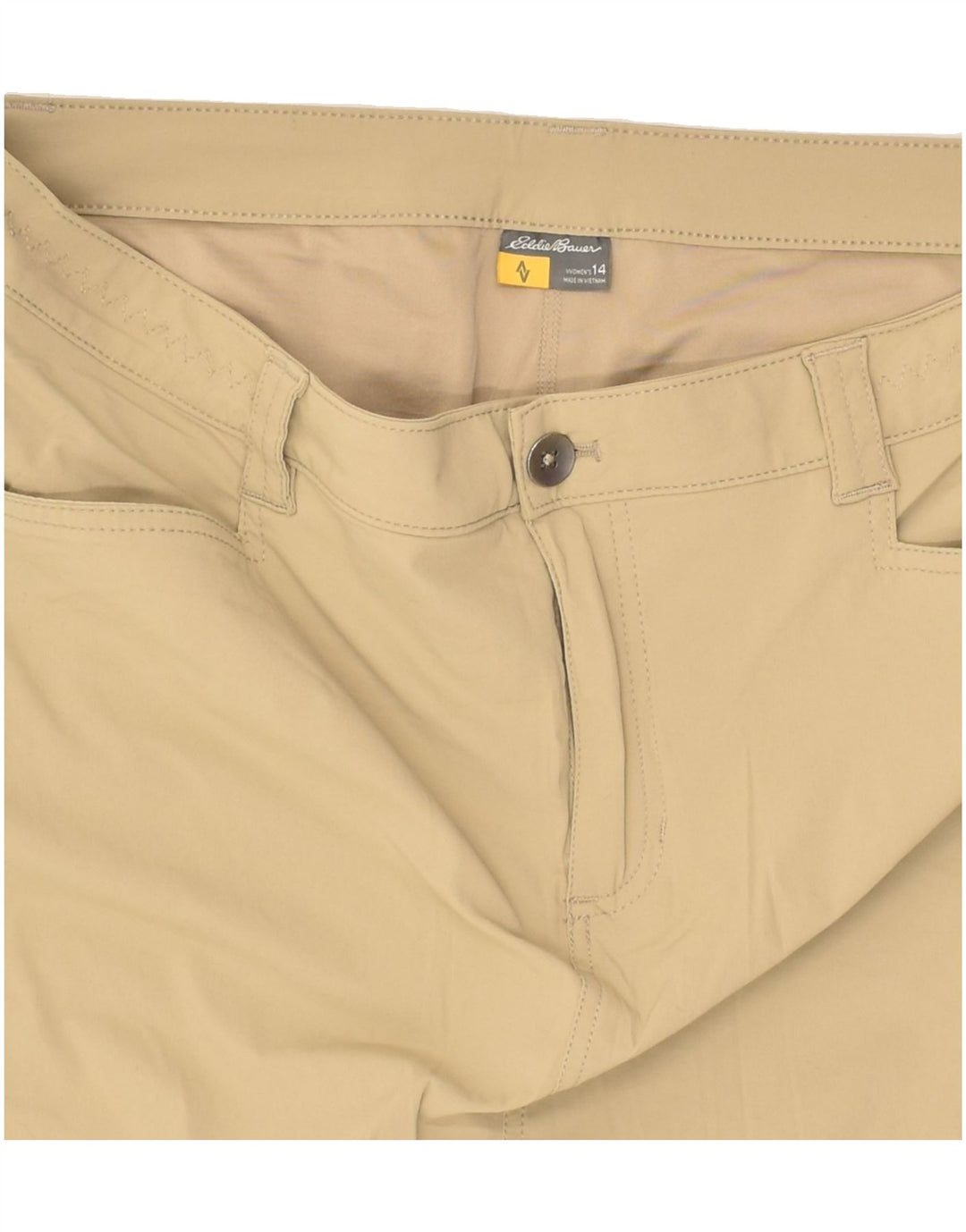 EDDIE BAUER Womens Straight Skirt US 14 XL W36  Beige Nylon | Vintage Eddie Bauer | Thrift | Second-Hand Eddie Bauer | Used Clothing | Messina Hembry 