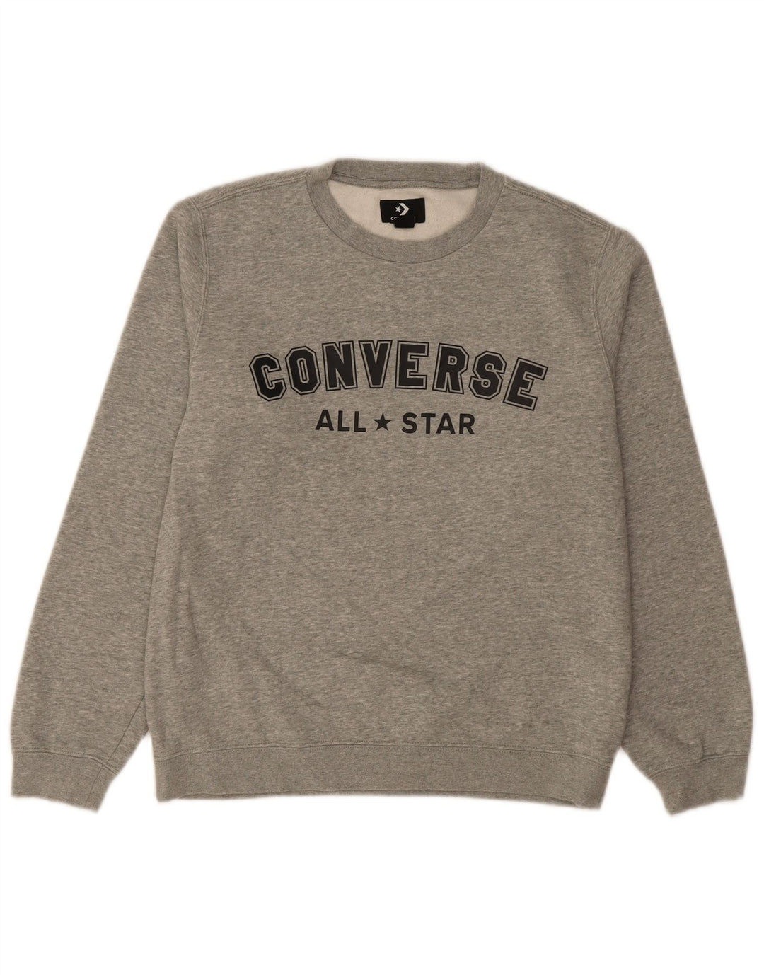 CONVERSE moletom gráfico masculino jumper pequeno algodão cinza