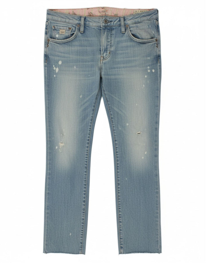 DIESEL Jeans retos femininos W29 L28 algodão azul