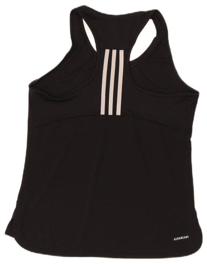 Adidas Womens Aeroready Vest Top UK 12/14 Médio Preto Poliéster