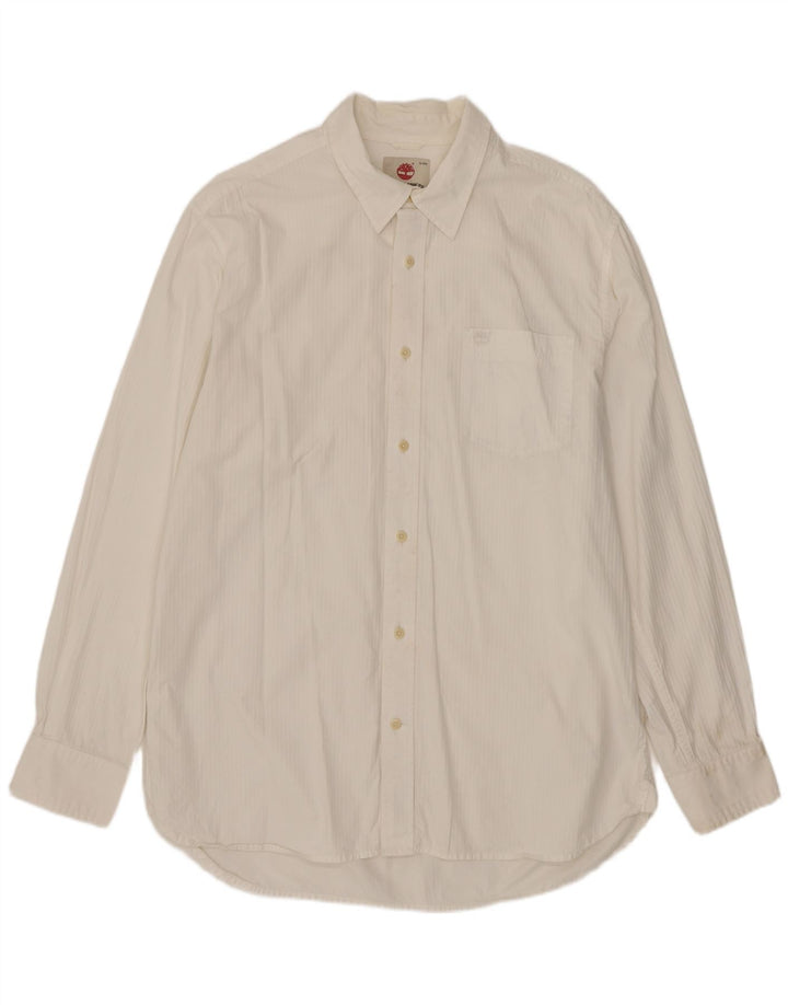 Camisa masculina TIMBERLAND Regular Fit grande algodão branco