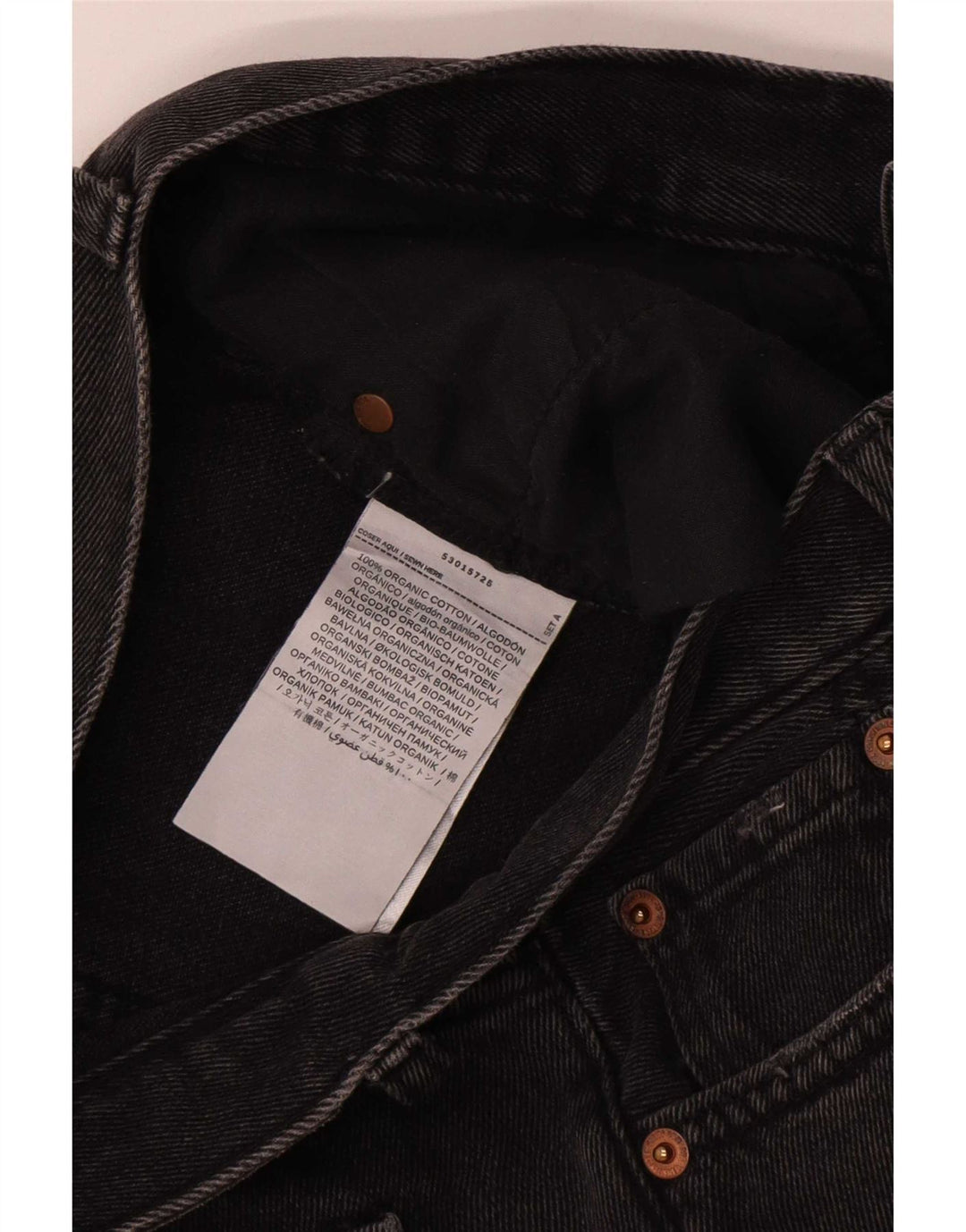 Jeans retos femininos vintage W30 L25 algodão preto