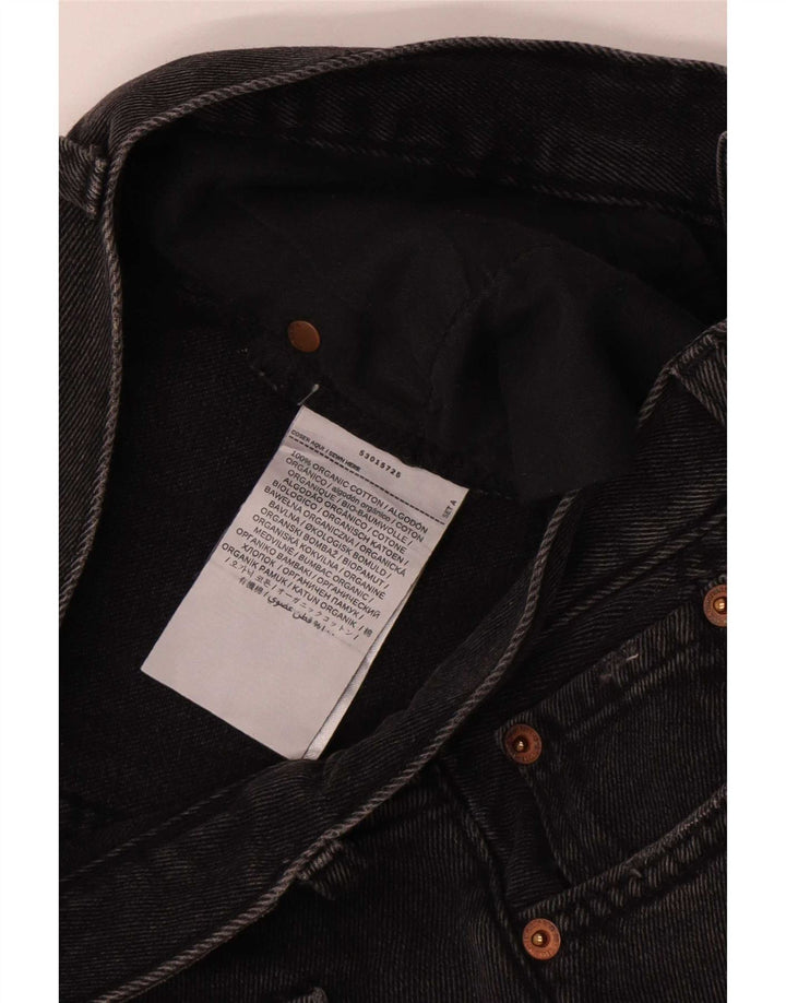 Jeans retos femininos vintage W30 L25 algodão preto