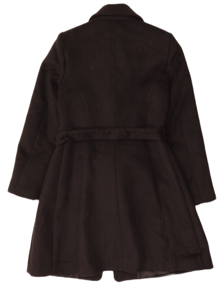 Sobretudo feminino Benetton UK 12 poliéster preto médio
