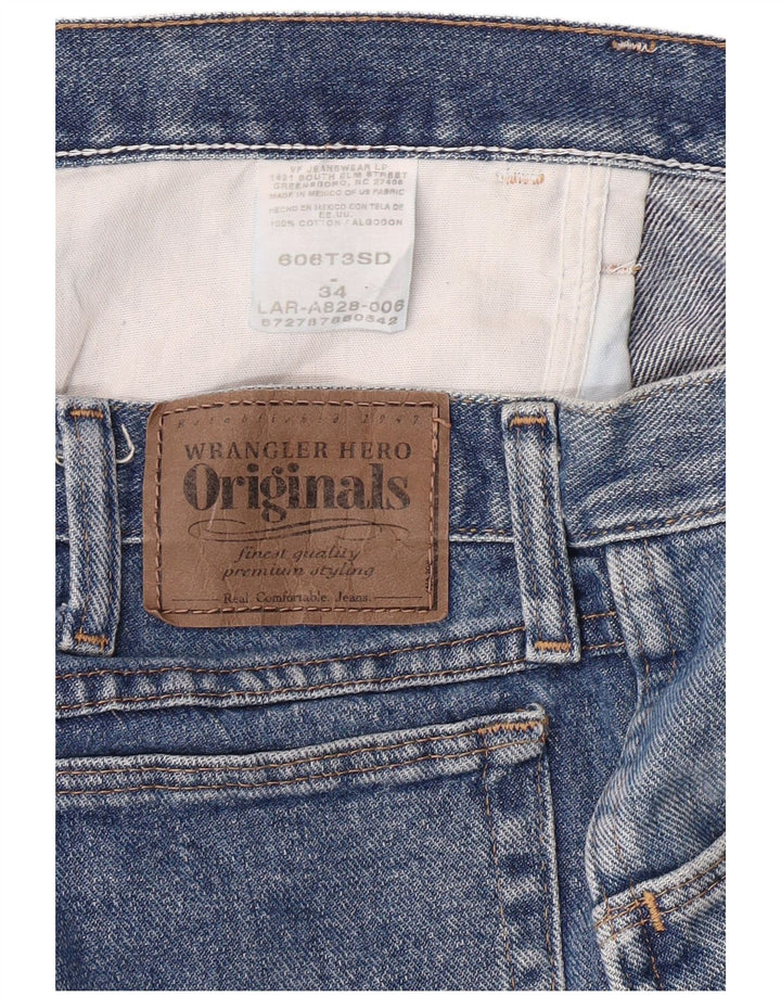 Shorts jeans feminino Wrangler W34 grande algodão azul