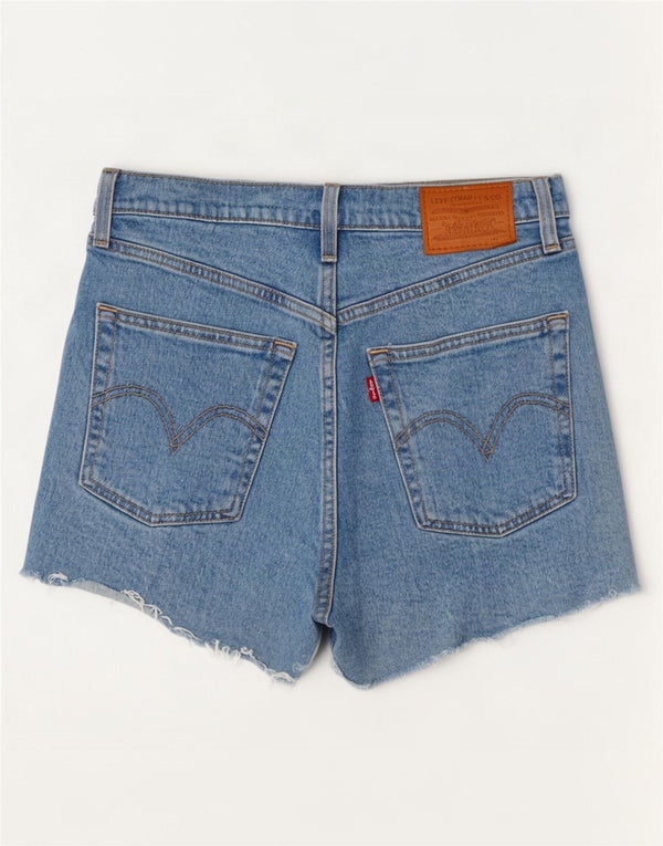 Shorts jeans feminino Levi's Ribcage médio W28 algodão azul