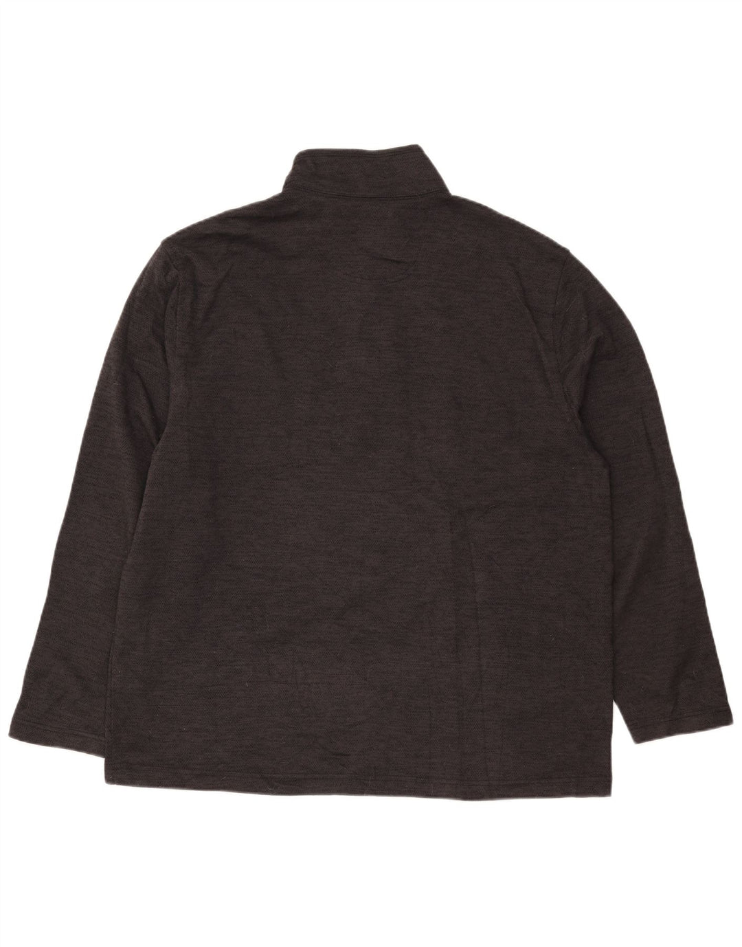 Suéter masculino IZOD com gola e botão XL poliéster espinha de peixe cinza