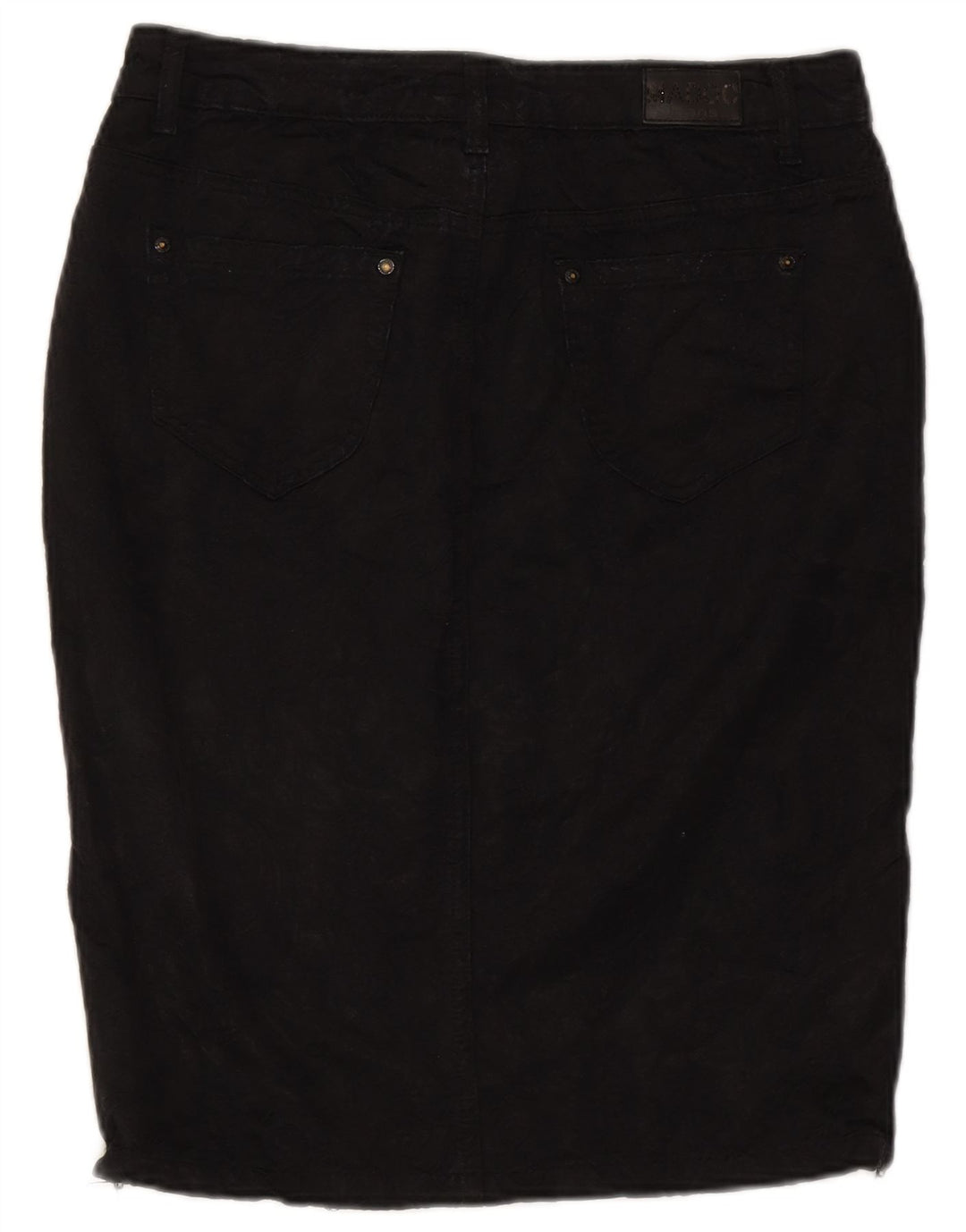 Saia lápis feminina vintage EU 40 médio W30 algodão preto clássico