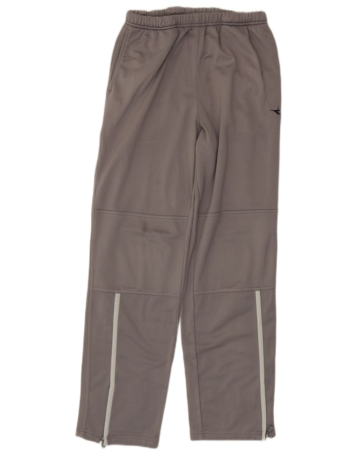 Calça de treino masculina Diadora grande poliéster cinza