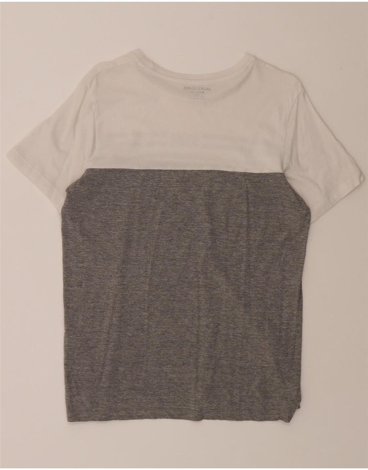 JACK & JONES Mens T-Shirt Top XS Grey Colourblock Cotton Vintage Jack & Jones and Second-Hand Jack & Jones from Messina Hembry 