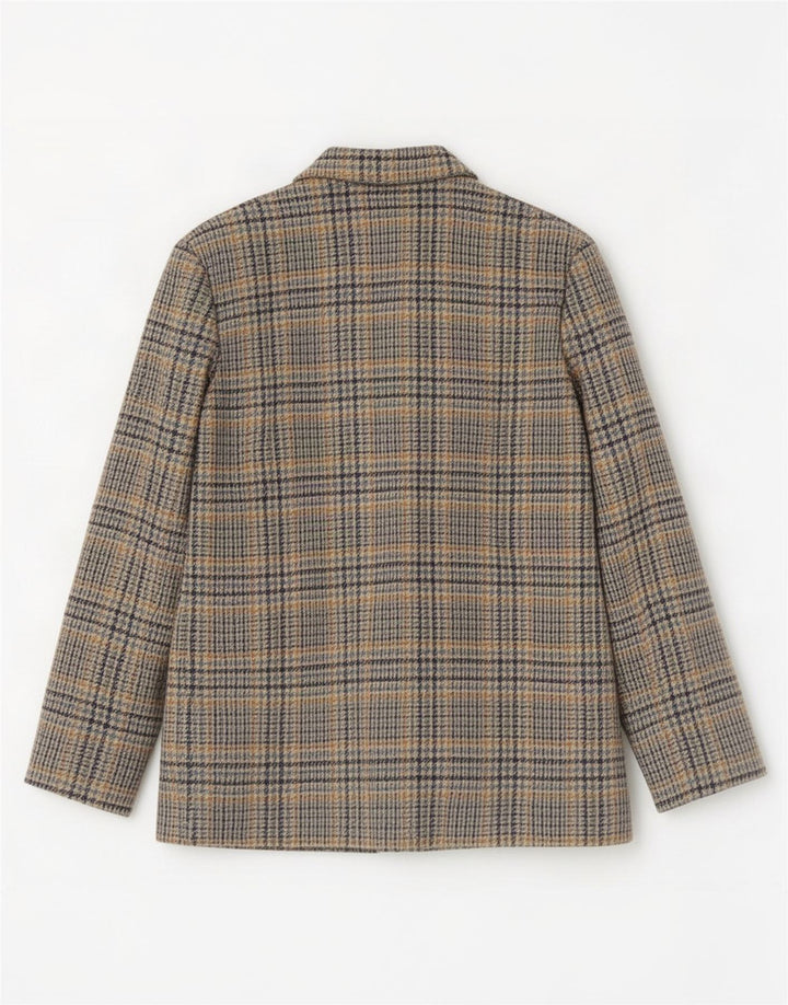 Jaqueta blazer feminina Oxford com 2 botões Reino Unido 14 grande houndstooth multicolorido