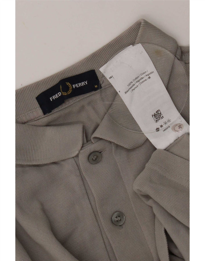 Camisa polo masculina Fred Perry algodão cinza médio