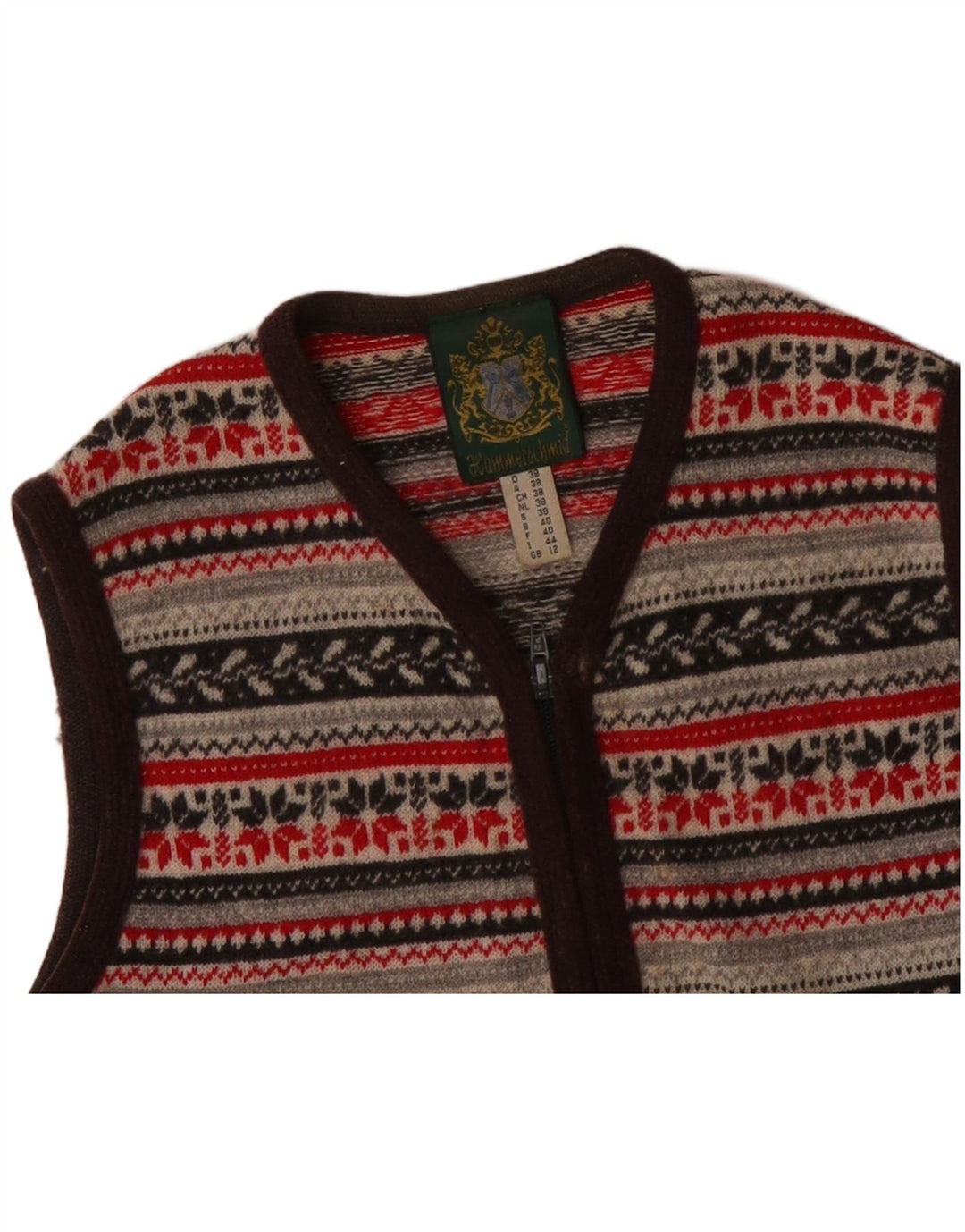 Suéter cardigã feminino HAMMERSCHMID UK 12 médio multicolorido Fair Isle
