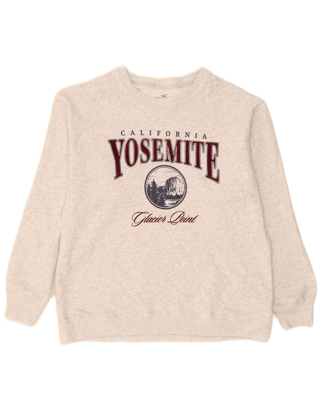 Hollister moletom masculino gráfico jumper pequeno algodão cinza