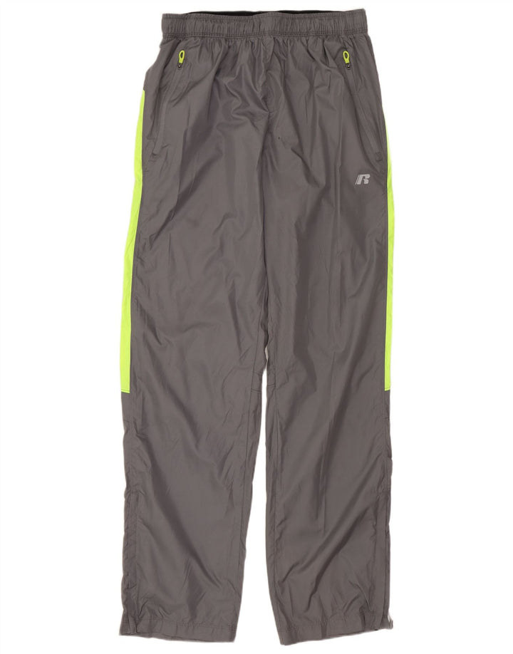 Calça de treino masculina RUSSELL ATLÉTICA pequena cinza colorblock poliéster