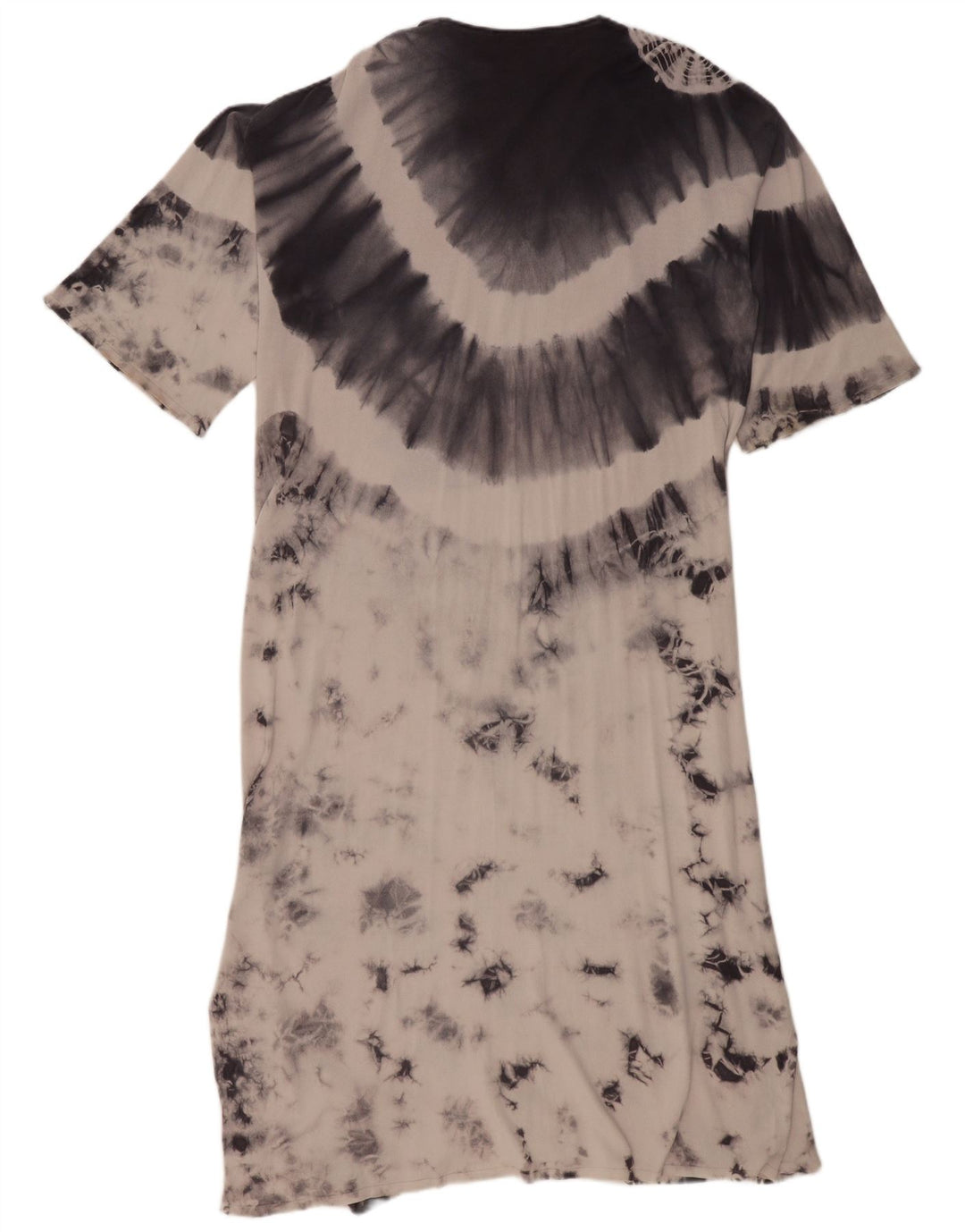 Vestido maxi feminino grande Zara Reino Unido 10 pequeno cinza tie-dye viscose