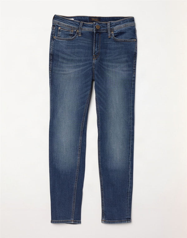 Jack & Jones Masculino Liam Skinny Jeans W31 L30 Azul Marinho Algodão