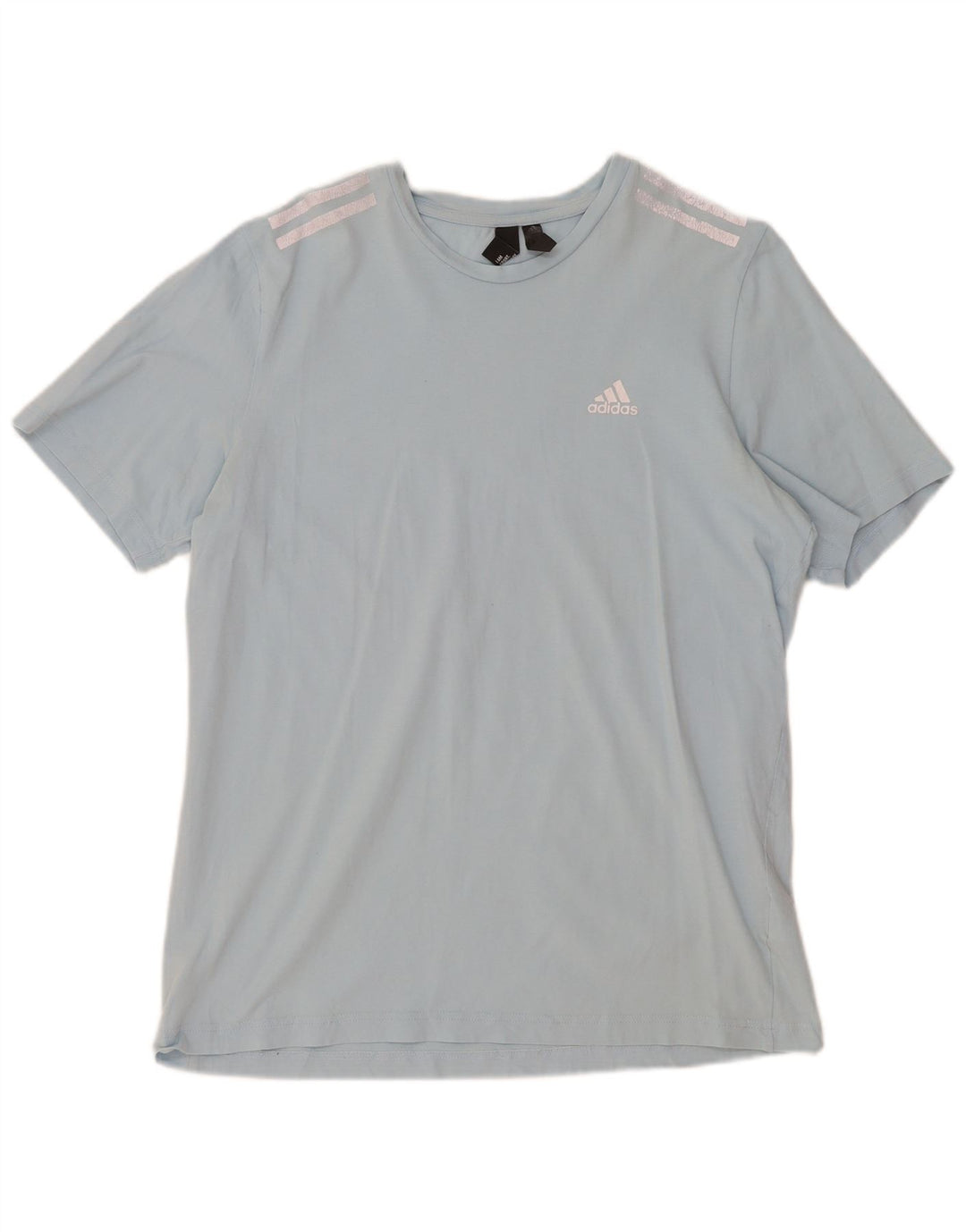 ADIDAS Camiseta Masculina Top Médio Algodão Azul