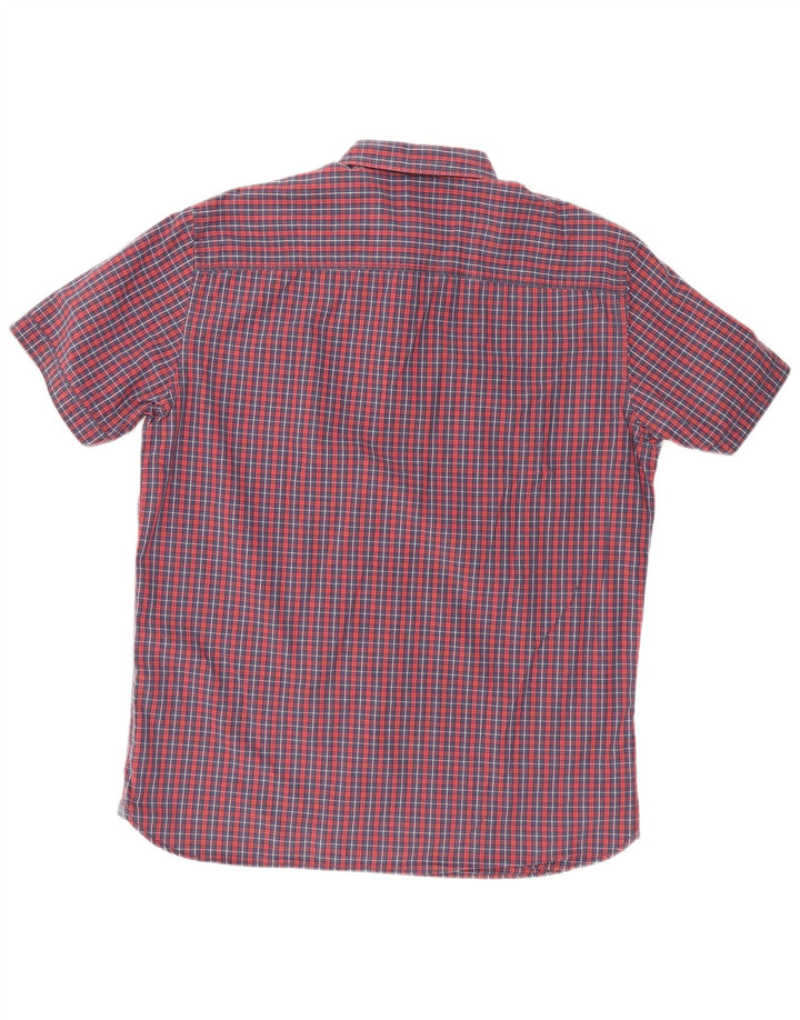 Camisa masculina S.Oliver manga curta regular fit XL vermelho algodão xadrez
