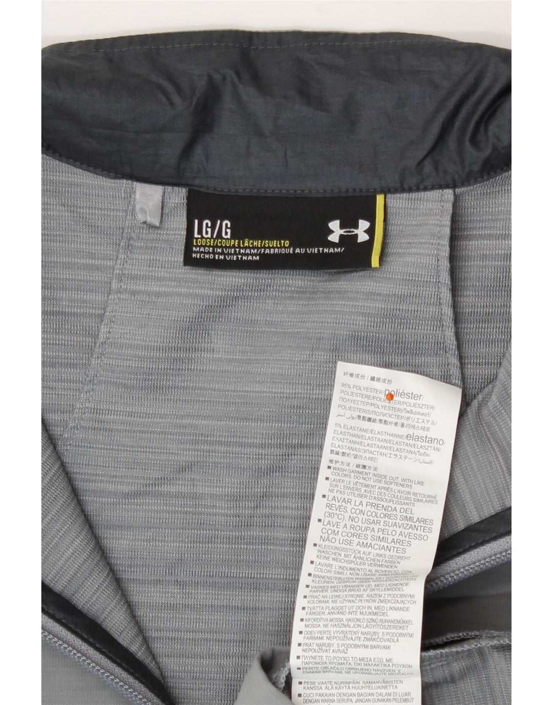 Under Armour Mens Loose Fit Fato de treino Jaqueta grande poliéster cinza