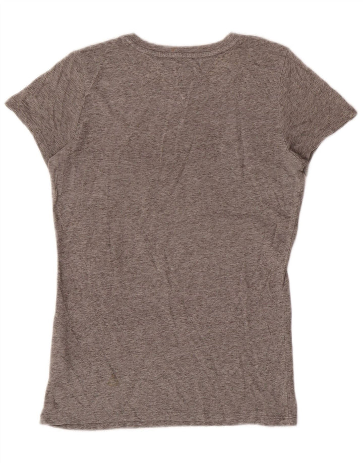 Camiseta feminina Tommy Hilfiger com estampa gráfica UK 12 poliéster cinza médio