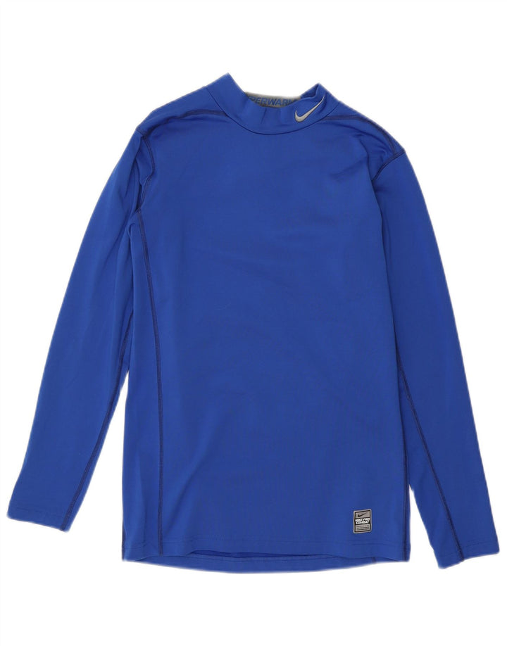 Nike Mens Dri Fit Top Manga Longa Médio Poliéster Azul