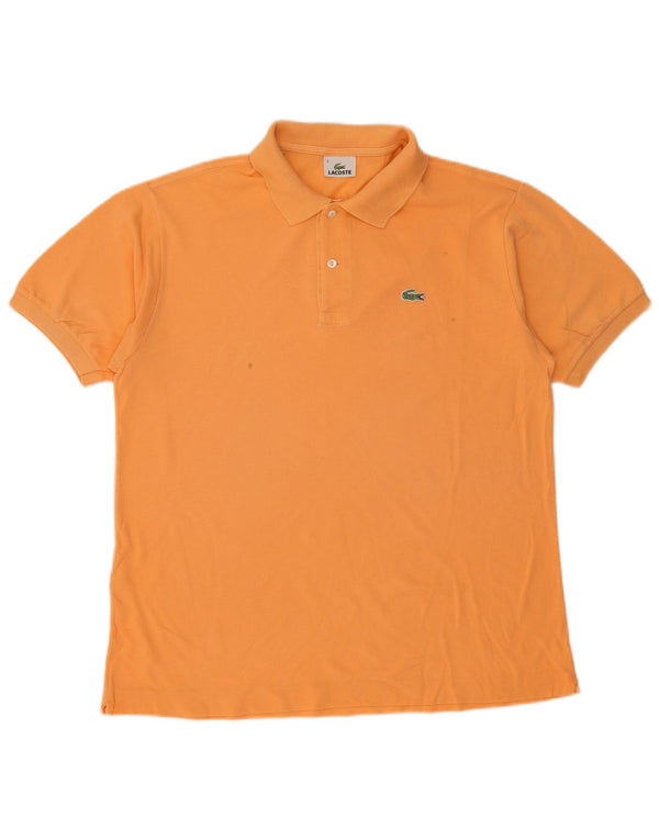 Camisa polo masculina LACOSTE tamanho 5 grande algodão laranja
