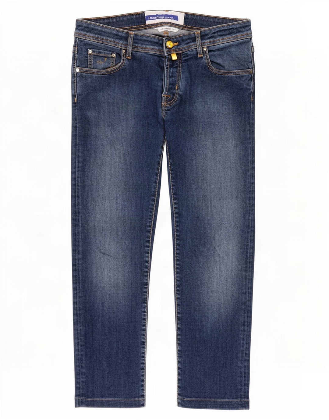 Jacob Cohen Jeans recortados masculinos W34 L25 algodão azul
