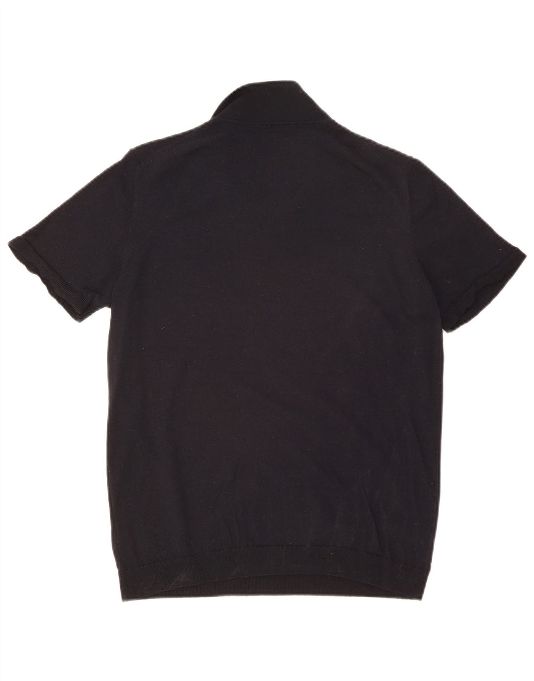 Suéter feminino Massimo Dutti com gola polo, Reino Unido 14, azul marinho médio