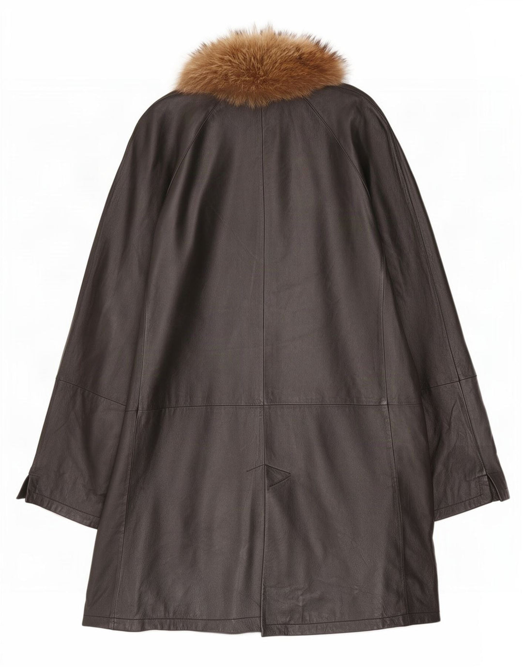 Casaco de couro oversized feminino vintage UK 18 XL preto