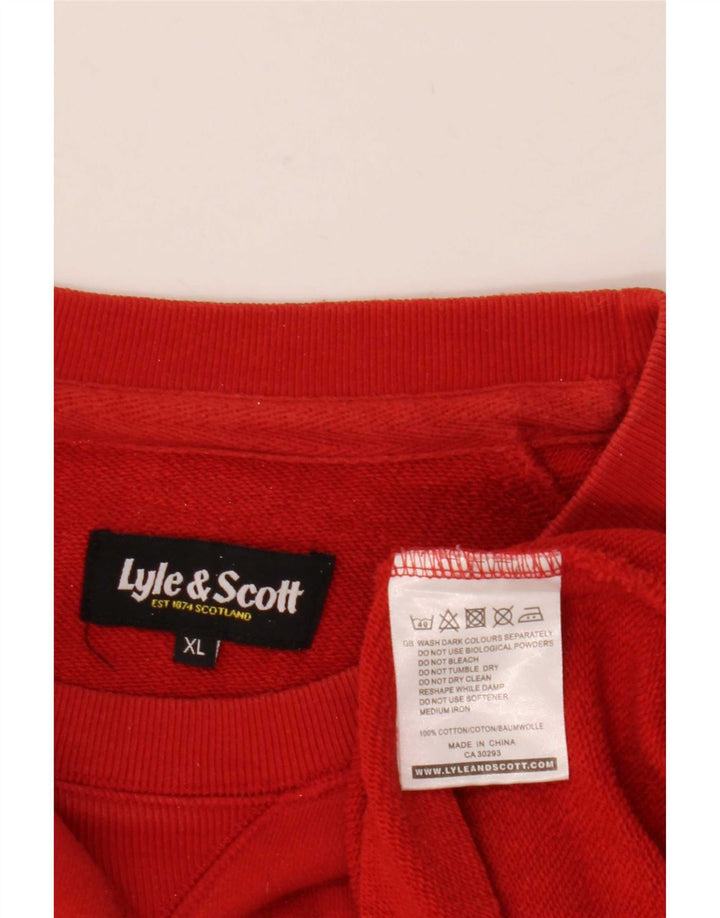 Lyle & Scott moletom masculino jumper XL algodão vermelho