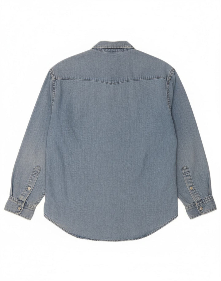 Camisa jeans masculina PEPE JEANS algodão azul médio