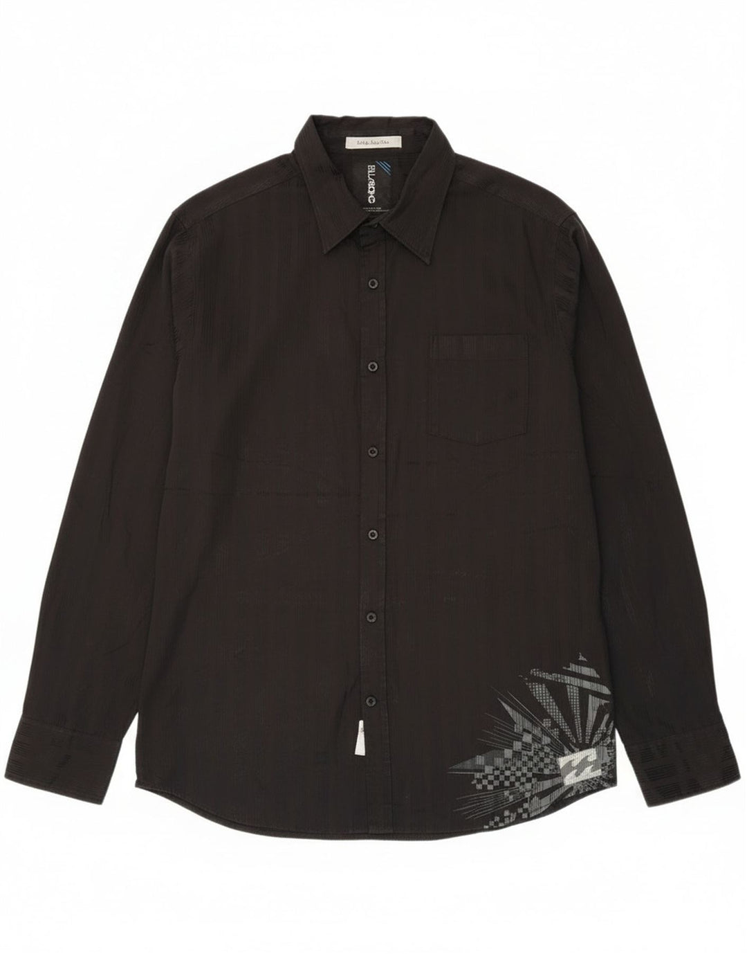 Camisa gráfica masculina Billabong XL poliéster listrado preto