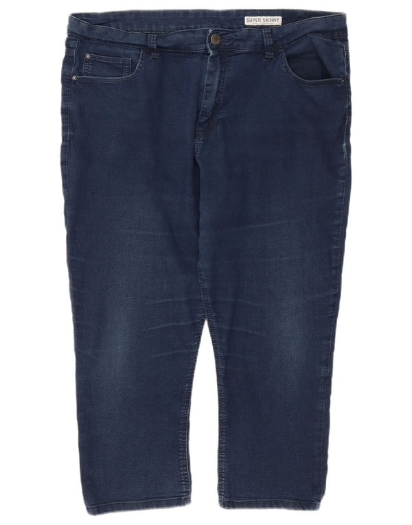 Jeans skinny feminino de cintura alta Marks & Spencer Reino Unido 16 grande W36 L21 azul