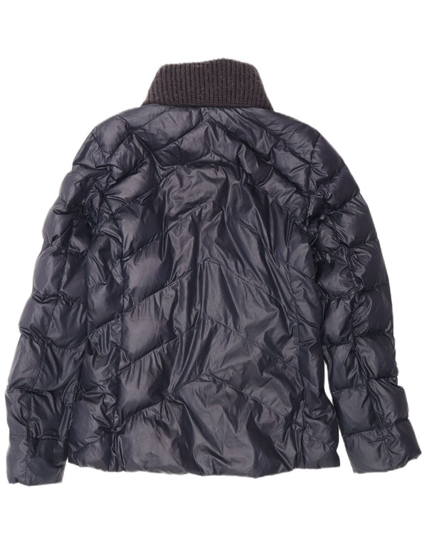 Jaqueta acolchoada feminina Napapijri UK 14 poliéster azul marinho médio