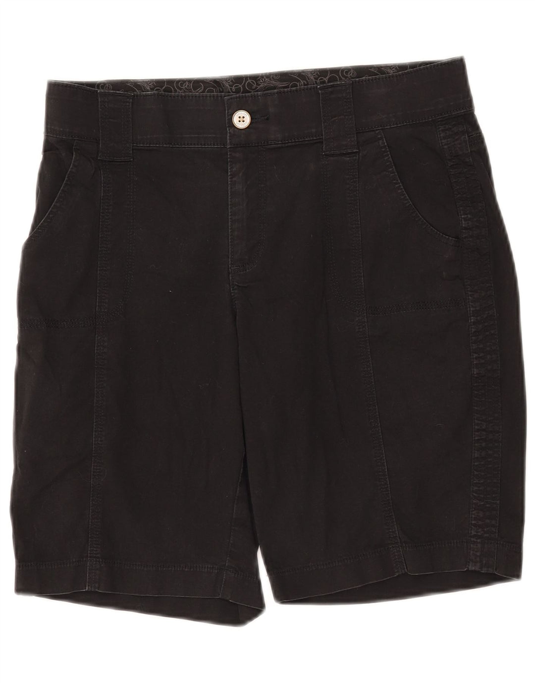 LEE Shorts Chino Feminino US 6 Médio W30 Algodão Preto