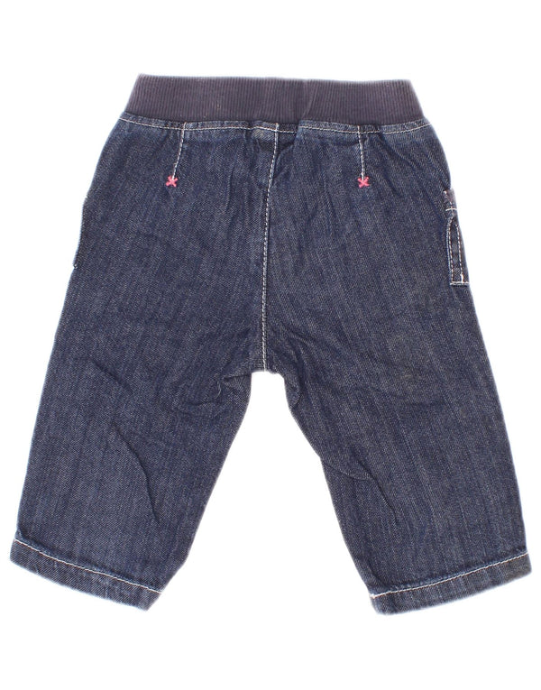 Shorts jeans Benetton bebê menina 3-6 meses W18 algodão azul marinho