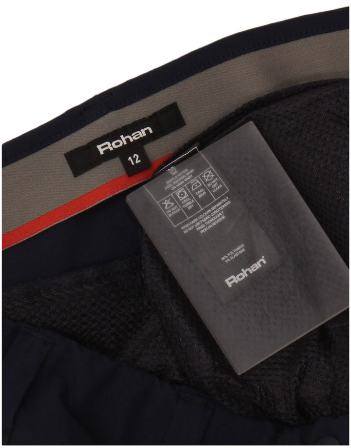 Rohan Womens Chino Shorts UK 12 Médio W32 Azul Marinho Poliamida