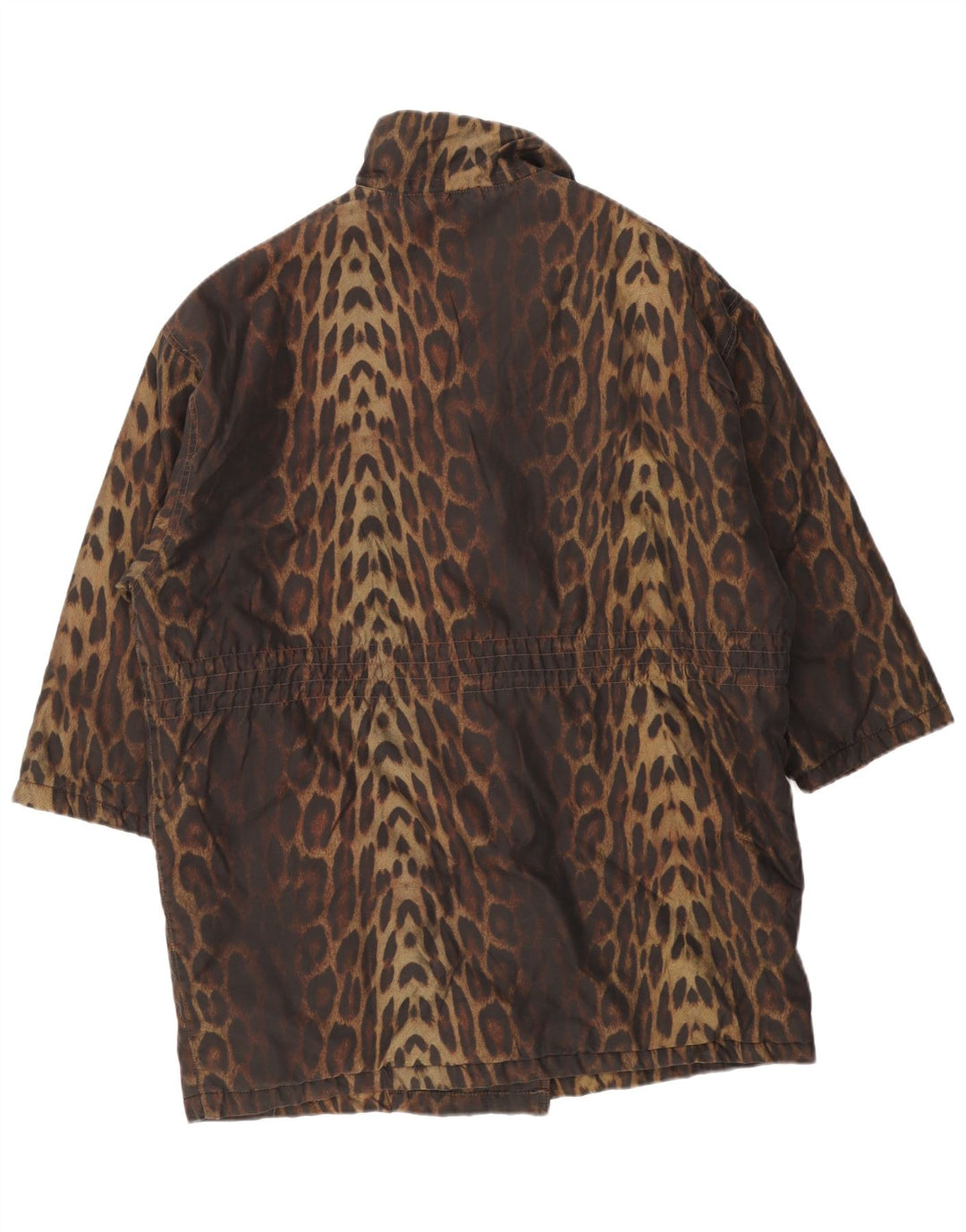 Preca Casaco feminino oversized com peito duplo IT 42 marrom médio estampa animal