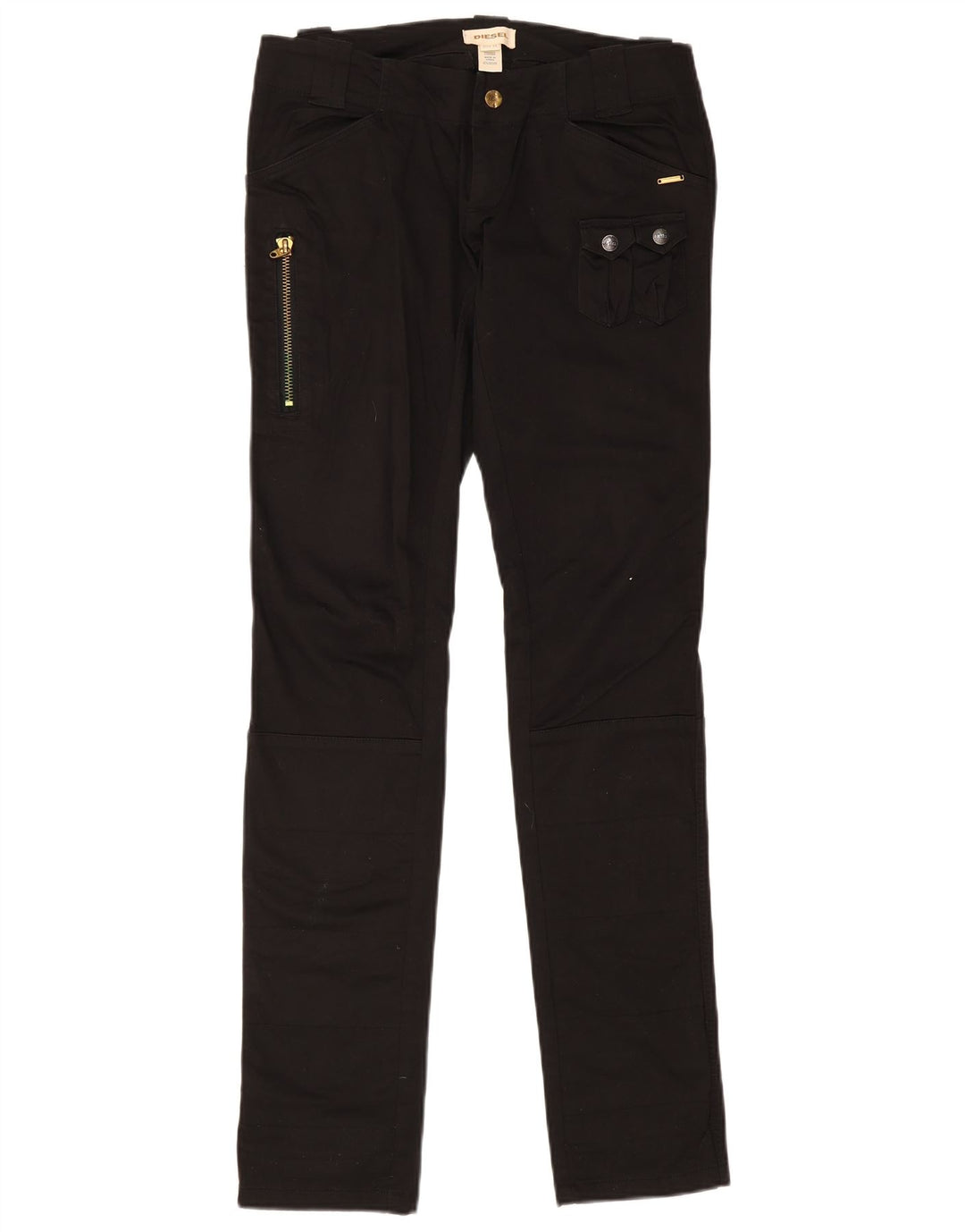 Calça cargo slim feminina Diesel W30 L35 algodão preto
