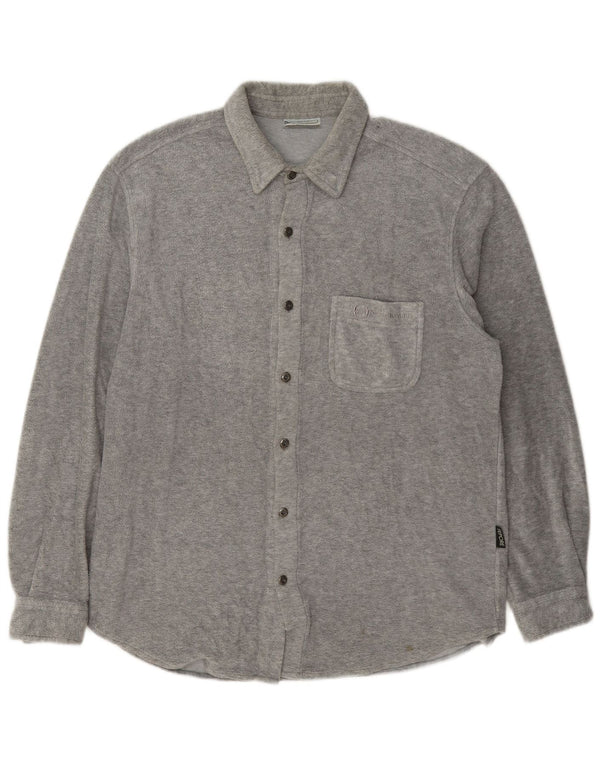 Camisa de lã masculina Sergio Tacchini XL cinza