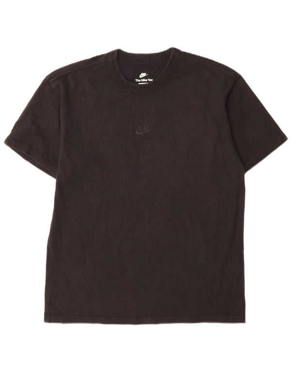 Nike Mens Camiseta Top Médio Algodão Preto