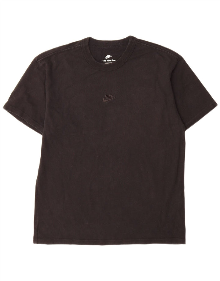 Nike Mens Camiseta Top Médio Algodão Preto
