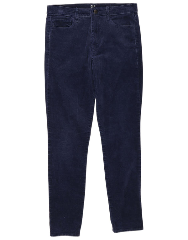 Calça feminina casual skinny Gap W30 L28 algodão azul marinho
