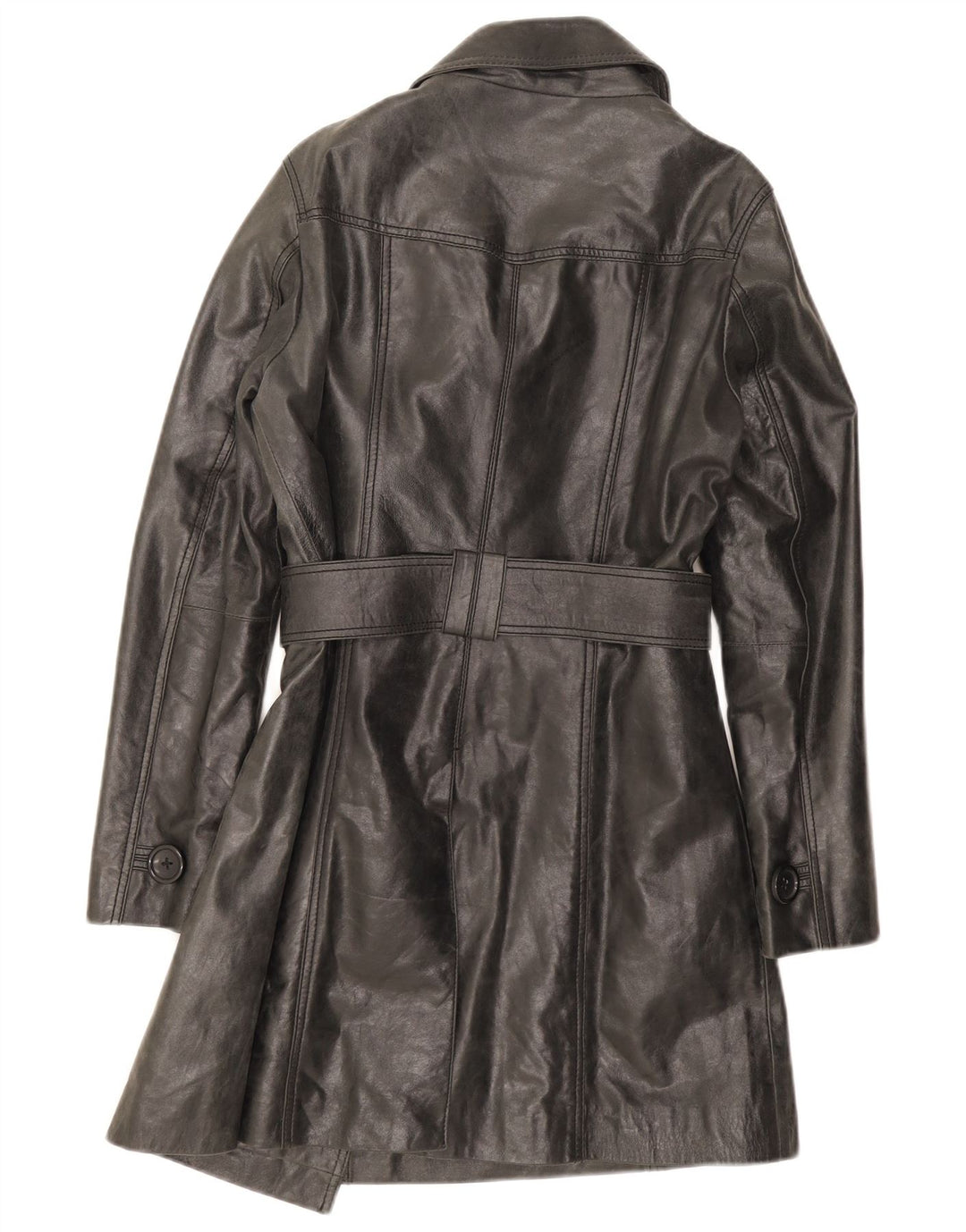 Casaco trench feminino de couro Oakwood UK 14 médio preto